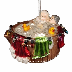 Santa And Mrs Claus In A Hot Tub Ornament -Country Christmas Loft uff59yzdf4fz8hgzz68h