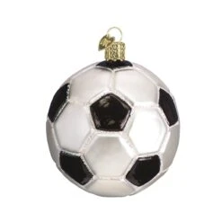 Soccer Ball Glass Ornament -Country Christmas Loft ugabeyyawjv01ls9xfde