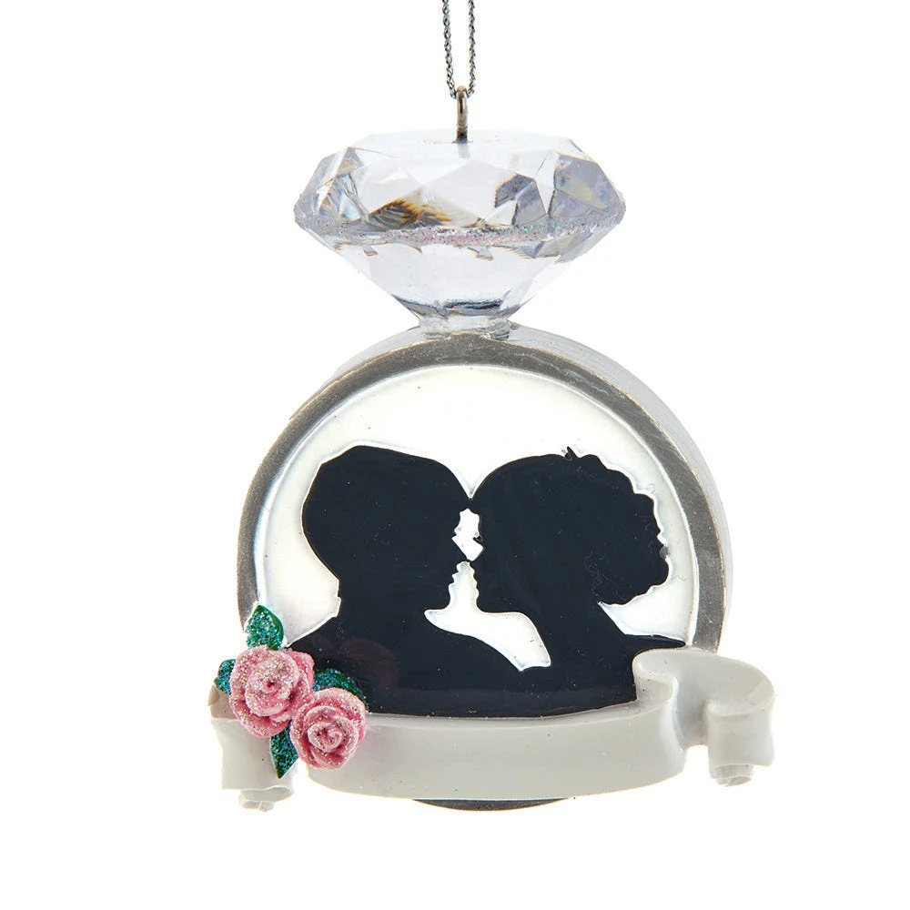 Kurt Adler Wedding Ring Couple Ornament 3 Kurt Adler Wedding Ring Couple Ornament