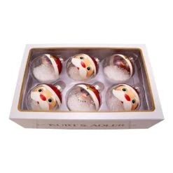 Kurt Adler Painted Glass 80mm Ball Ornament 6 Piece Set -Country Christmas Loft uoa6bsf13r5ejek7pi68