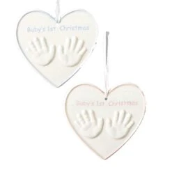 Roman Hands In Heart Babies First Christmas - Pink -Country Christmas Loft upk7xni5hv4zgncyaijn