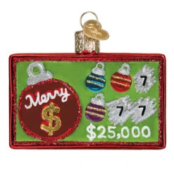 Merry Scratch Ticket Ornament