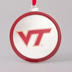 STERLING Silver Plated College Logo Ornament - Virginia Tech