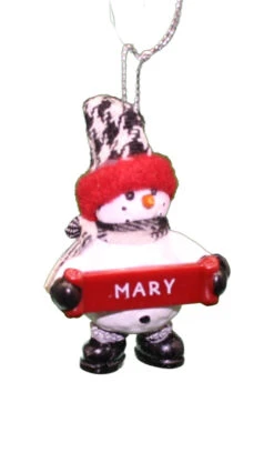 Cozy Snowman Ornament (Letters G - R) - -Country Christmas Loft uvf2ghkiiibbq3py686k
