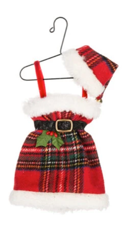 Christmas Plaid Outfits On Hanger Ornament - -Country Christmas Loft uvw4gvnguihikajiybvu