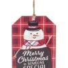 Wooden Plaid Gift Tag Ornament - Merry Christmas To Someone Special -Country Christmas Loft uytv23siwyorwb9f0ei5