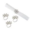 Silver Winter Snowflake Napkin Ring - Set Of 4 -Country Christmas Loft vd2qfdbmvc5hk5zj0pne