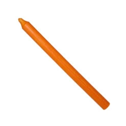 Rustic Taper Dinner Candle - 12 Inch Orange