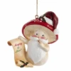 Merry Little Mushroom Santa Ornament - Checking His List -Country Christmas Loft vix1ftcf58is5hvzelkz