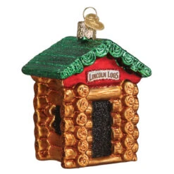 Lincoln Logs Glass Ornament -Country Christmas Loft vleur1rteitczwelnjd4