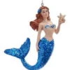 Kurt Adler Mermaid With Glittered Tail Ornament - Blue -Country Christmas Loft vncmycxzujzatgd9anez