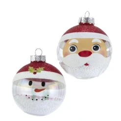 Kurt Adler Painted Glass 80mm Ball Ornament 6 Piece Set -Country Christmas Loft vqsxd9mfshfpii3hr4t1