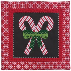 Candycanes And Snowflakes Quilted Placemat