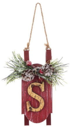 Monogram Sled Ornament - -Country Christmas Loft wawx9vc81chp37mloyzv
