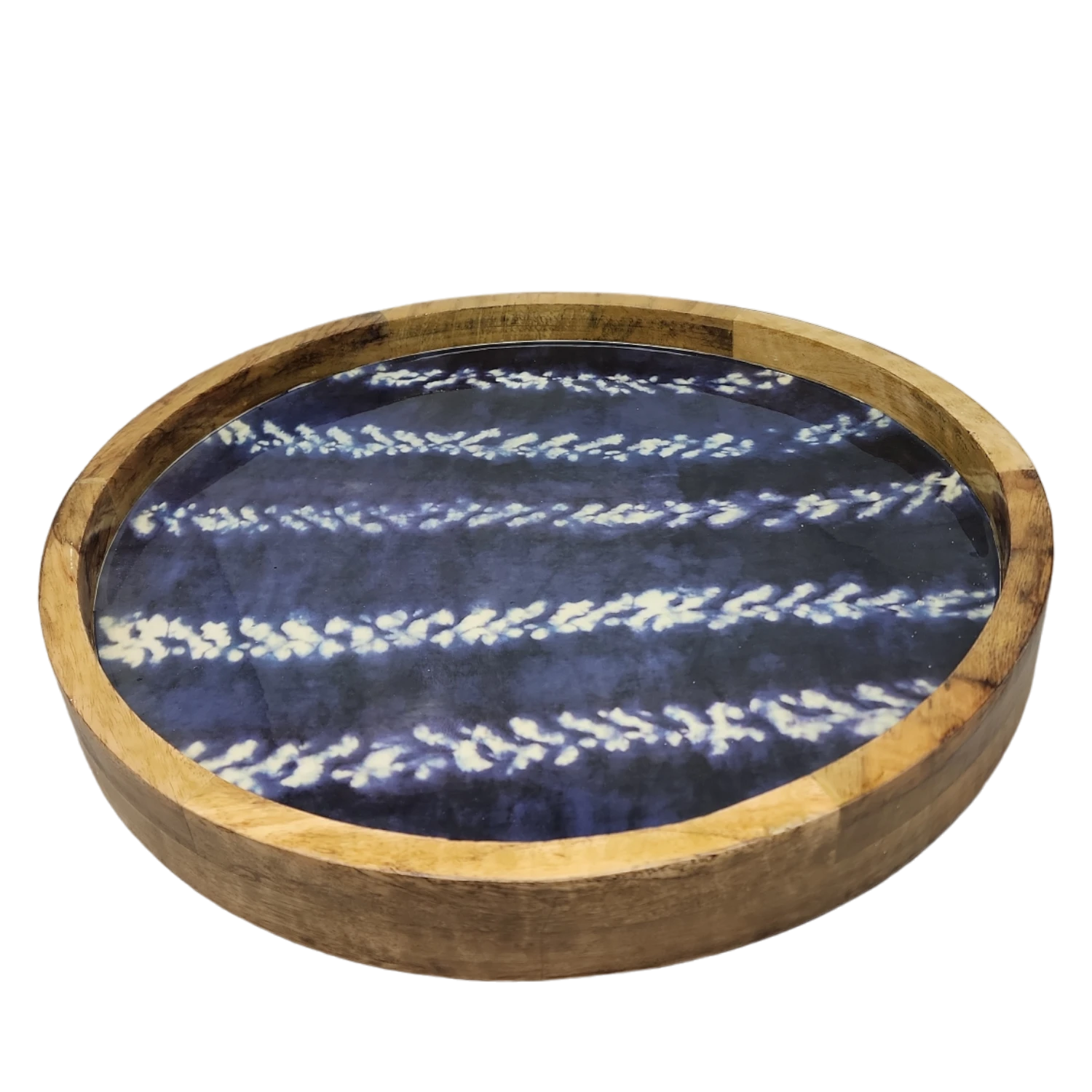 Blue Indigo Wood Server Tray 3 Blue Indigo Wood Server Tray