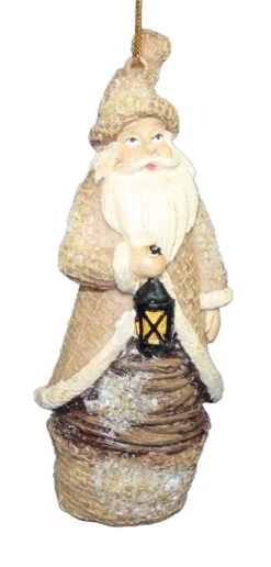 Resin Woodland Santa - Lantern