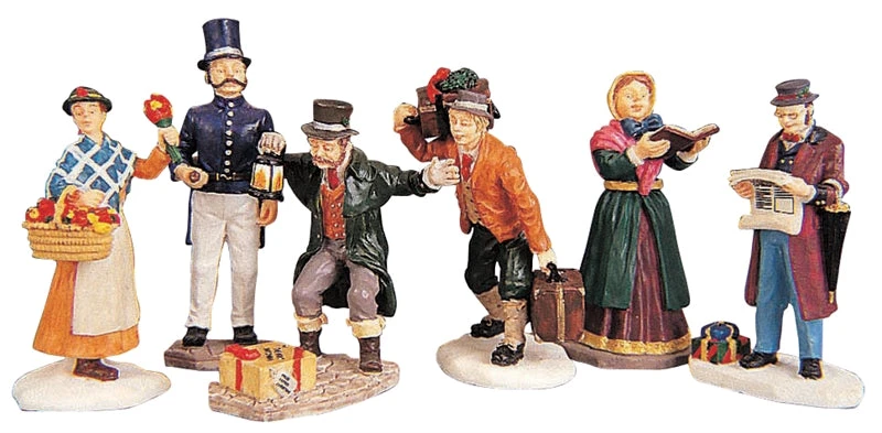 Lemax Townsfolk - Set Of 6 People 5 Lemax Townsfolk - Set Of 6 People - Image 3