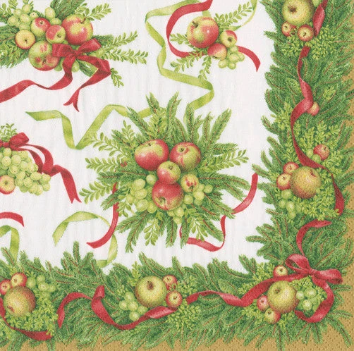 Apples And Greenery - Napkin Luncheon 3 Apples And Greenery - Napkin Luncheon