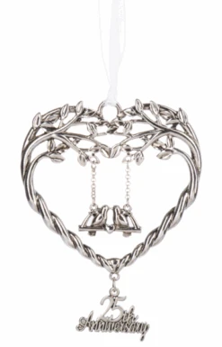 25th Anniversary Ornament - Silver