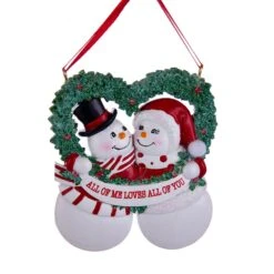 Kurt Adler Snowman Couple Ornament - All Of Me Loves All Of You -Country Christmas Loft wovzfxzecvtezfscms7x