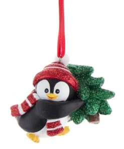 Kurt Adler Penguin With Hat And Scarf Ornament - Tree
