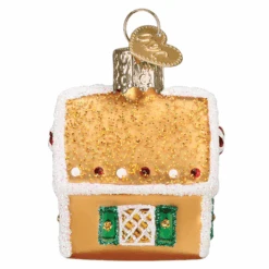Gumdrop Mini Gingerbread House Glass Ornament -Country Christmas Loft wtecdmpsvo5bnuhcjms5