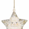 Antiqued Santa Star Ornament