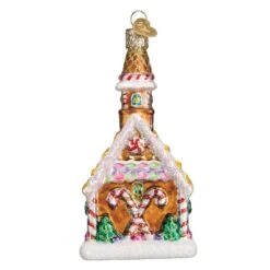 Gingerbread Church Glass Ornament -Country Christmas Loft wzdlhwq0k7i4vi9k41g5
