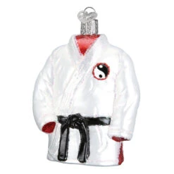 Martial Arts Robe Glass Ornament