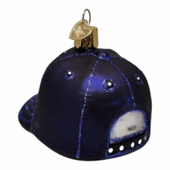 New York Yankees Baseball Cap Glass Ornament -Country Christmas Loft xlul1x09x28ytttnfhhm