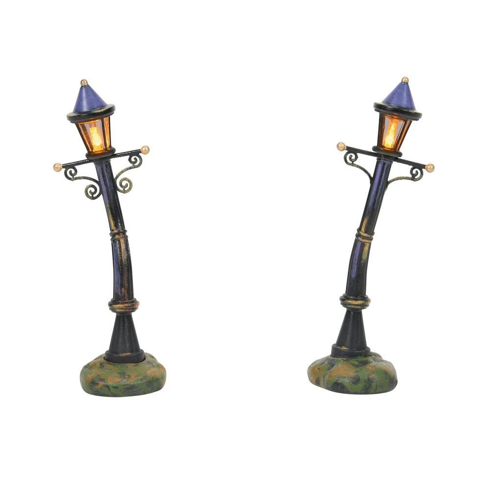 Department 56 Purple Night Street Lights - Set Of 2 4 Department 56 Purple Night Street Lights - Set Of 2 - Image 2