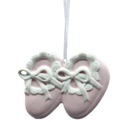 Roman Baby Girls First Christmas Ornament - Booties