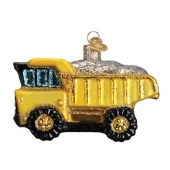 Toy Dump Truck Glass Ornament