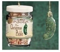 Roman 2-Piece Exclusive Christmas Pickle And Decorated Glass Jar Hanging Ornament, 1.5-Inch -Country Christmas Loft ybejpnwmvsfjr7nefn4n