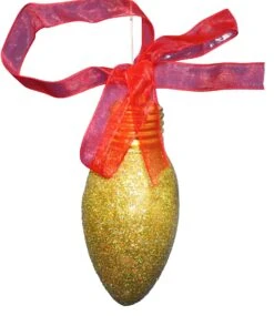 Glitter Bulb Ornament - Gold -Country Christmas Loft yjhxo1nfbovubxy3d651