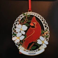 Northern Cardinal Collectible Brass Ornament -Country Christmas Loft ym1jrxqg5t2xlqi5fulh