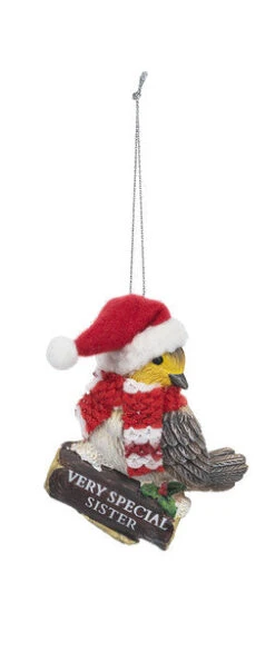 Cozy Bird Ornament - VERY SPECIAL SISTER