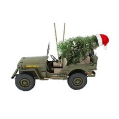 Kurt Adler USMC Jeep With Christmas Tree Ornament -Country Christmas Loft yuco2xbptzmhaiae0tu9