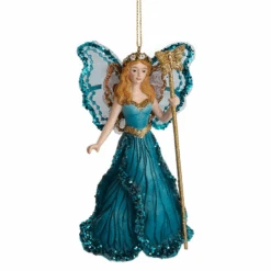 Kurt Adler Fairy Queen Ornament - Turquoise