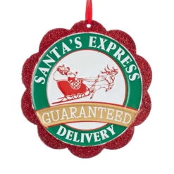 Kurt Adler Santa Seal Of Approval Ornament - Santa's Express -Country Christmas Loft zac1mumswdokh5gmqps5