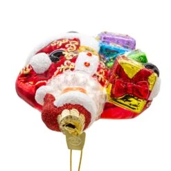 Bellissimo Glass Santa With Gift Boxes Ornament -Country Christmas Loft zctsd9wbqxidt7abfrwv