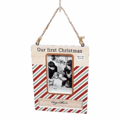 Spinning Frame Ornament - Our First Christmas