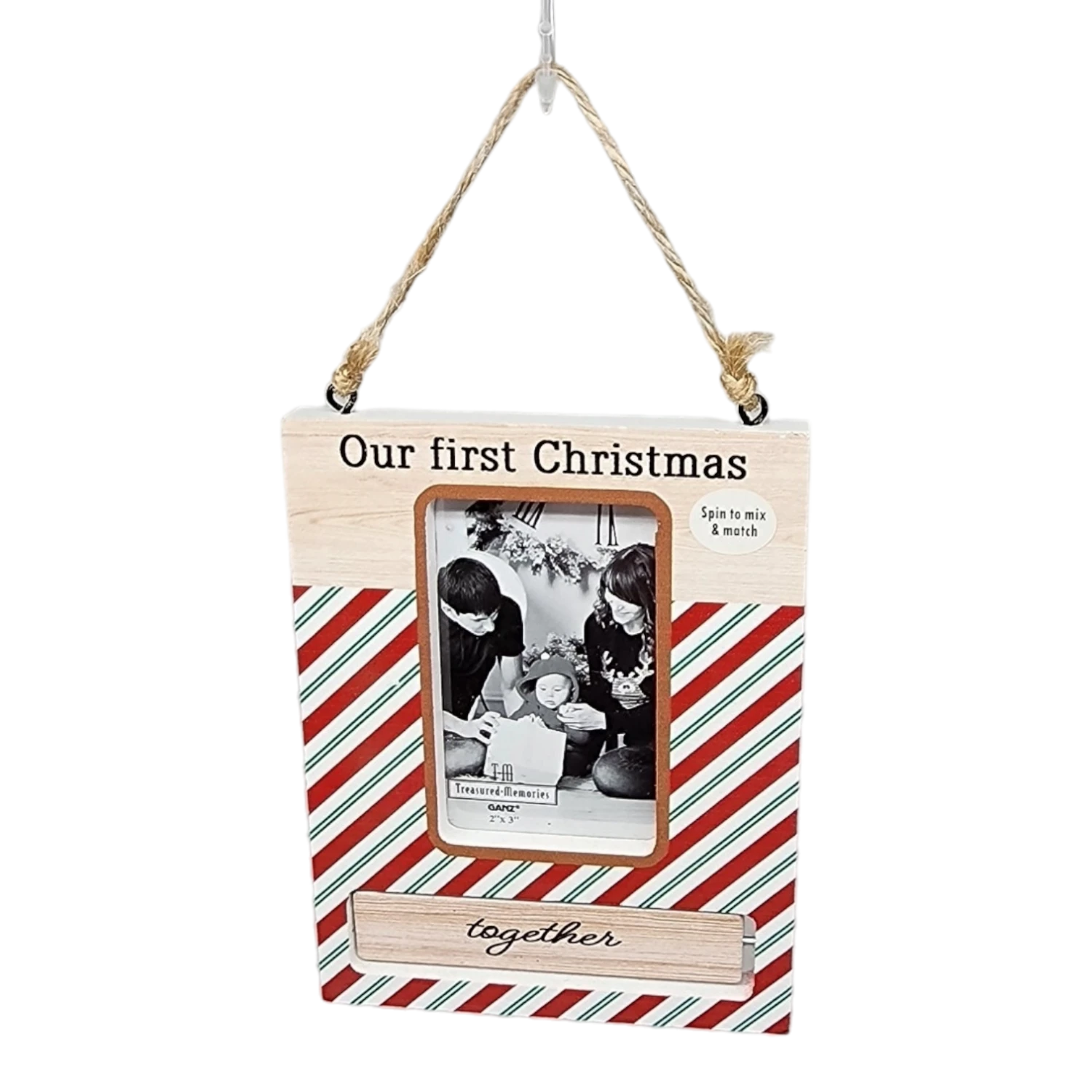 Spinning Frame Ornament - Our First Christmas 3 Spinning Frame Ornament - Our First Christmas