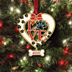 Dog Love Ornament -Country Christmas Loft ziyabhttfmvvzasnezux