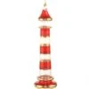 Etched Glass Lighthouse With Gold Rings Ornament - Red -Country Christmas Loft zt3zqeh2wk2vtzfyh0xz