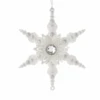 Kurt Adler Silver And White Snowflake Ornament - Matte 2 Kurt Adler Silver And White Snowflake Ornament - Matte -Country Christmas Loft zuwjmqmeajpdym1uc7md