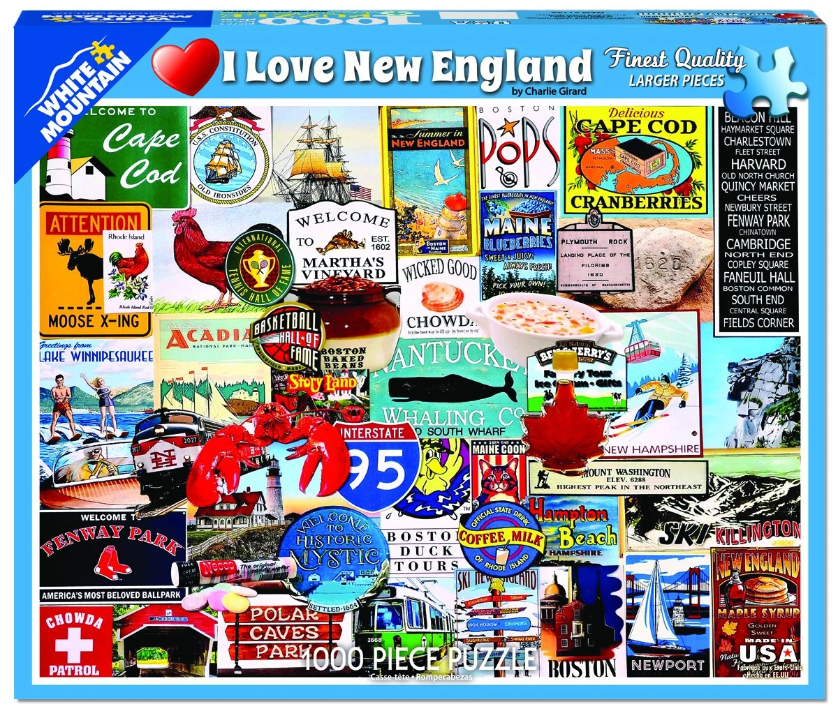 I Love New England - 1000 Piece Jigsaw Puzzle 4 I Love New England - 1000 Piece Jigsaw Puzzle - Image 2