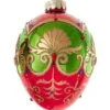 Kurt Adler Glass Egg Ornament - 120mm - Red And Green -Country Christmas Loft zya81jqkyl1nzhauha9p